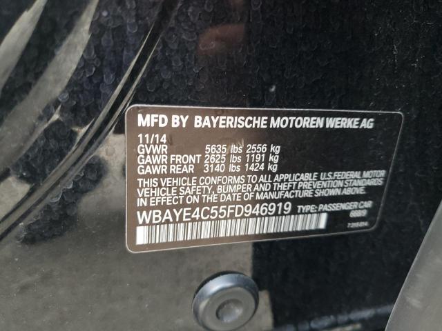 WBAYE4C55FD946919 - 2015 BMW 740 LI BLACK photo 12