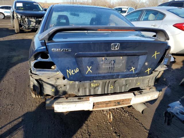 1HGEM21543L074512 - 2003 HONDA CIVIC LX BLUE photo 6