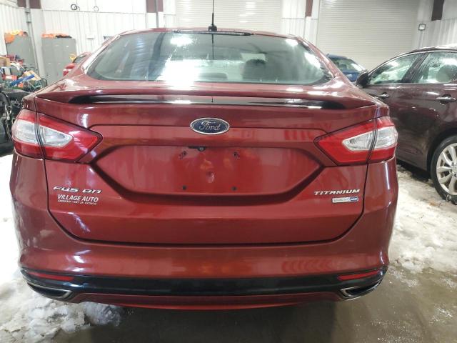 3FA6P0D95ER177087 - 2014 FORD FUSION TITANIUM RED photo 6