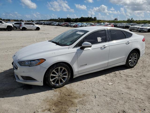 3FA6P0LU7HR385921 - 2017 FORD FUSION SE HYBRID WHITE photo 1