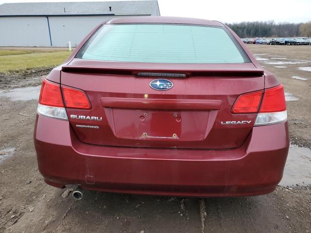 4S3BMAG66A1217982 - 2010 SUBARU LEGACY 2.5I PREMIUM BURGUNDY photo 6