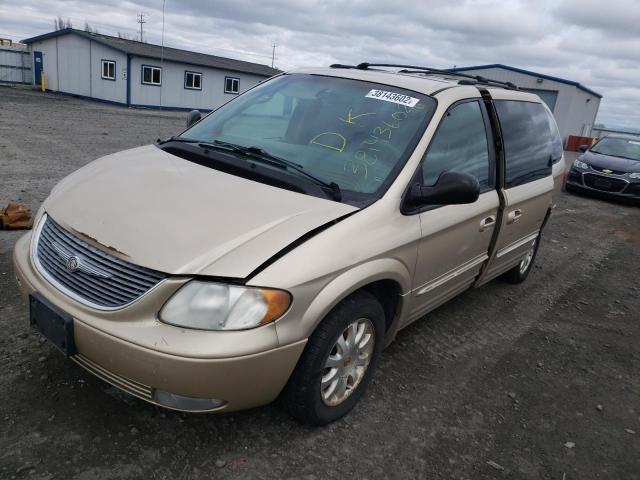 2C8GT54L21R194981 - 2001 CHRYSLER TOWN & COU LXI BEIGE photo 2