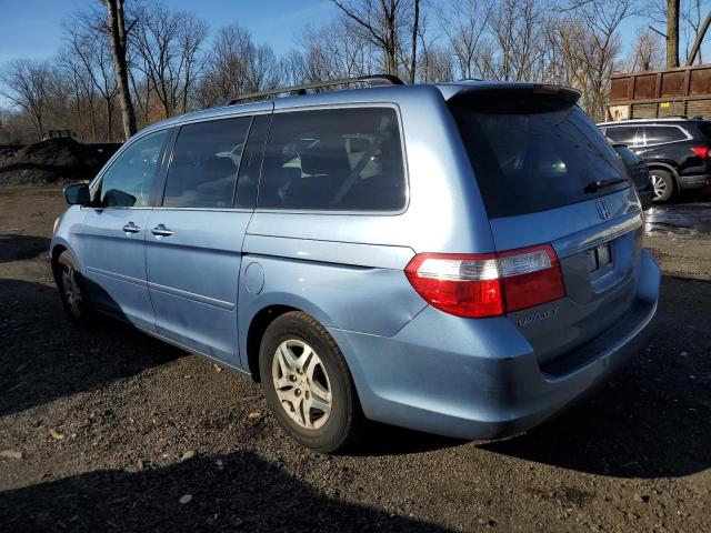 5FNRL38717B003681 - 2007 HONDA ODYSSEY EXL BLUE photo 2