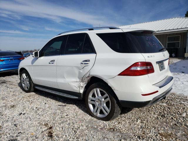 4JGDA5HB6EA396546 - 2014 MERCEDES-BENZ ML 350 4MATIC WHITE photo 2