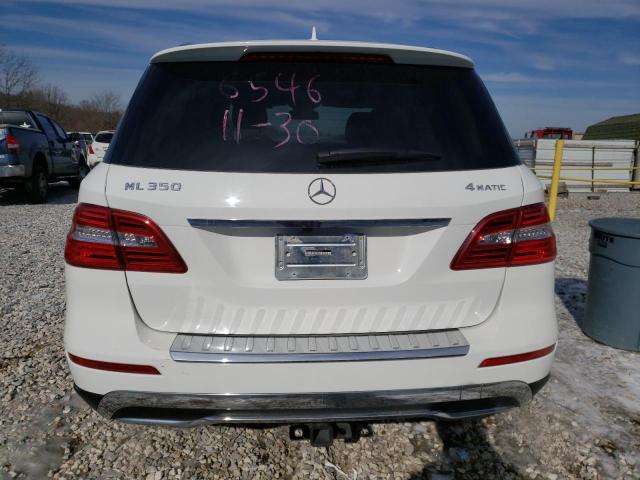 4JGDA5HB6EA396546 - 2014 MERCEDES-BENZ ML 350 4MATIC WHITE photo 6