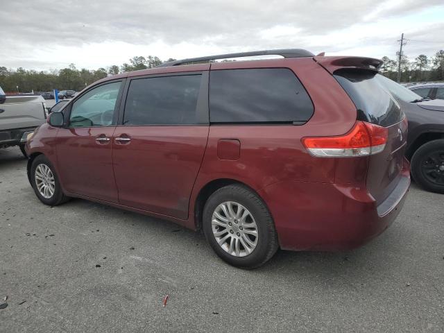 5TDYK3DC4ES489848 - 2014 TOYOTA SIENNA XLE MAROON photo 2