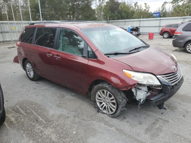 5TDYK3DC4ES489848 - 2014 TOYOTA SIENNA XLE MAROON photo 4