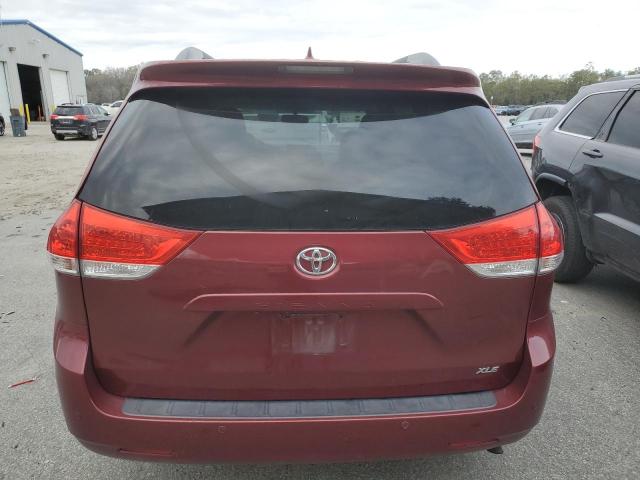 5TDYK3DC4ES489848 - 2014 TOYOTA SIENNA XLE MAROON photo 6