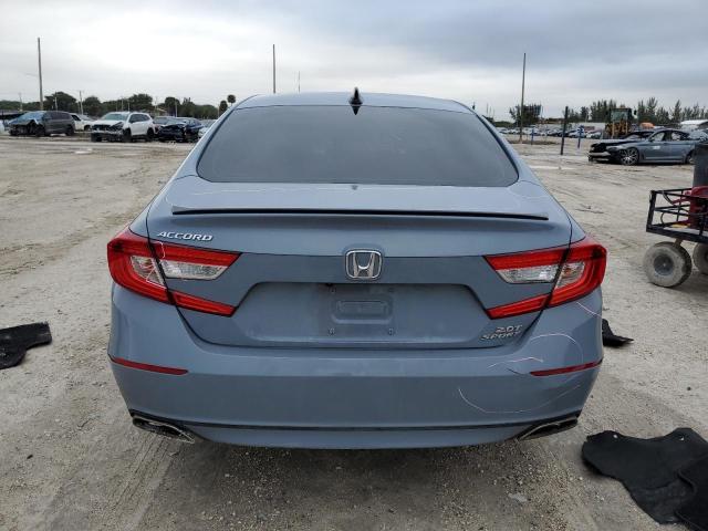 1HGCV2F37NA024732 - 2022 HONDA ACCORD SPORT BLUE photo 6