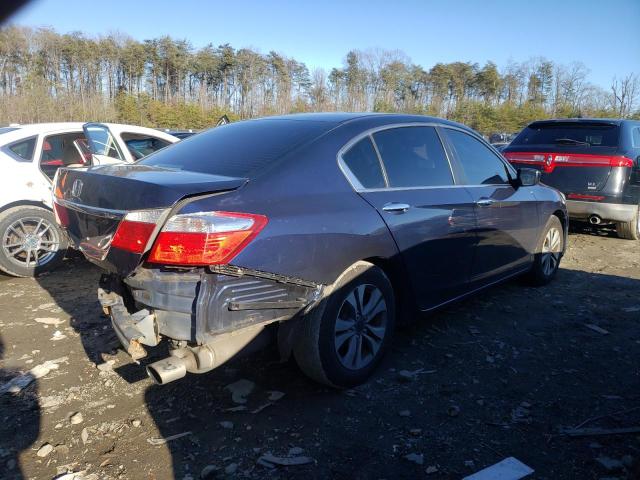 1HGCR2F38EA271410 - 2014 HONDA ACCORD LX BLUE photo 3