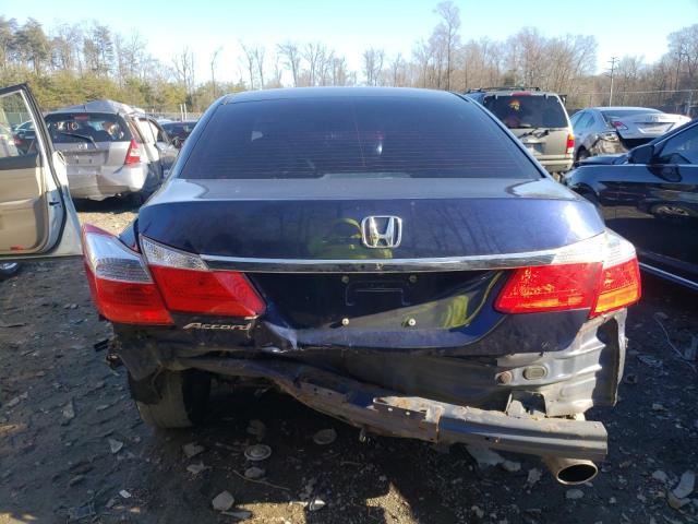 1HGCR2F38EA271410 - 2014 HONDA ACCORD LX BLUE photo 6