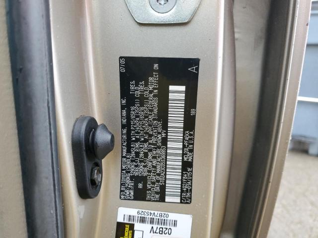 5TDZA23C05S369953 - 2005 TOYOTA SIENNA CE GOLD photo 14