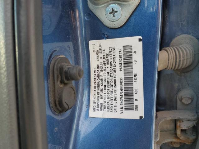 2HGFA1F55BH508285 - 2011 HONDA CIVIC LX BLUE photo 12