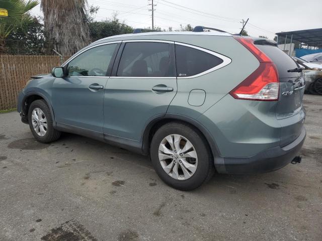 5J6RM3H7XCL016461 - 2012 HONDA CR-V EXL TEAL photo 2