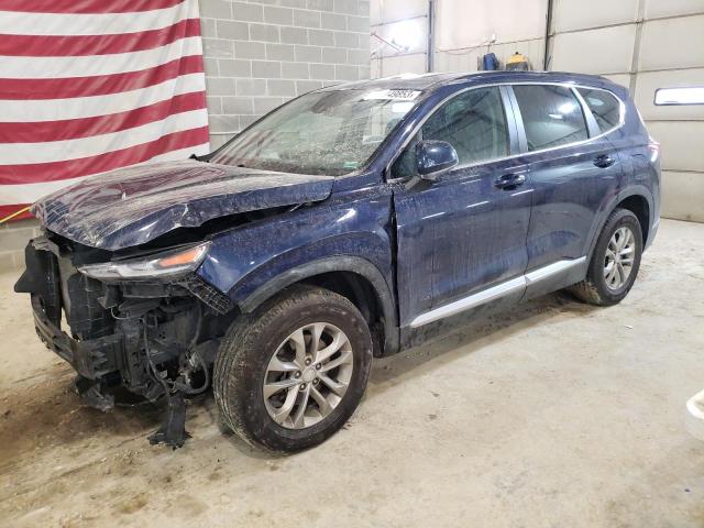 5NMS23AD2KH023305 - 2019 HYUNDAI SANTA FE SE BLUE photo 1