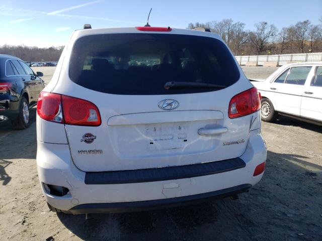 5NMSG13D78H164740 - 2008 HYUNDAI SANTA FE GLS WHITE photo 6