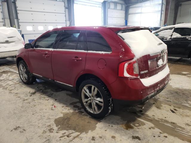 2FMDK3KC3DBB37227 - 2013 FORD EDGE LIMITED RED photo 2