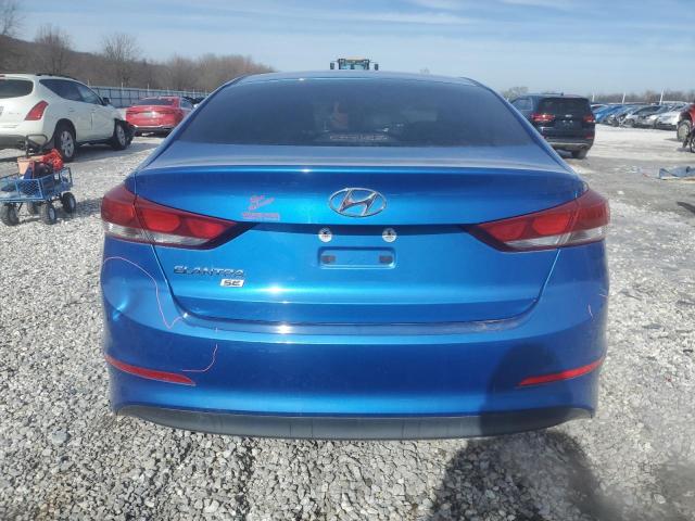 KMHD74LF7JU480502 - 2018 HYUNDAI ELANTRA SE BLUE photo 6