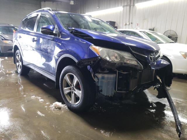 2T3RFREVXFW250431 - 2015 TOYOTA RAV4 XLE BLUE photo 4