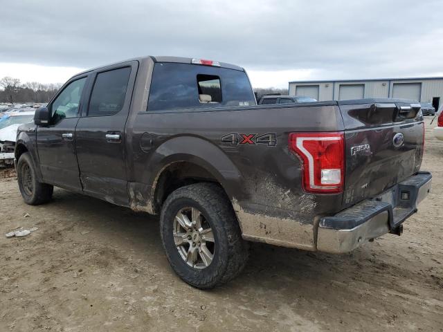 1FTEW1EF1FKD06192 - 2015 FORD F150 SUPERCREW BROWN photo 2
