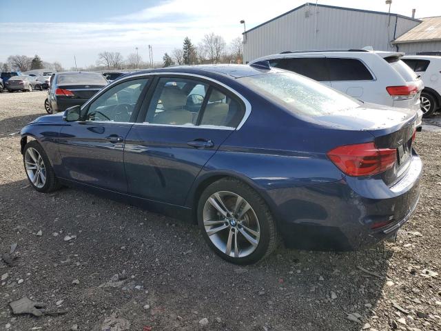 WBA8B7C58JA583357 - 2018 BMW 340 XI BLUE photo 2