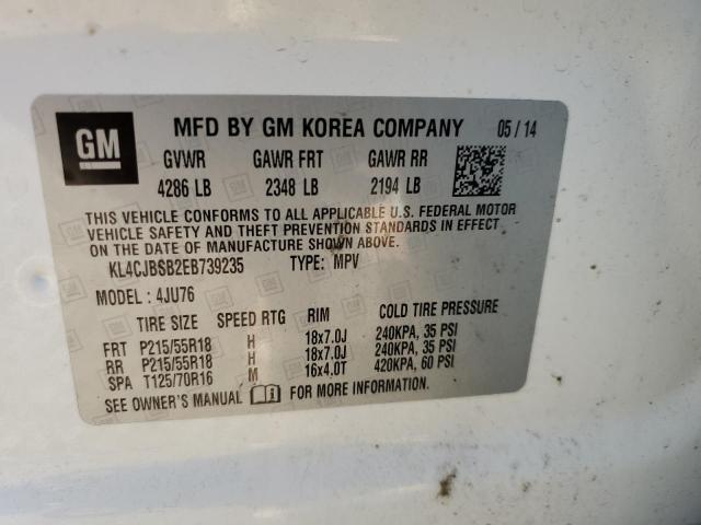 KL4CJBSB2EB739235 - 2014 BUICK ENCORE CONVENIENCE 白色 照片 12