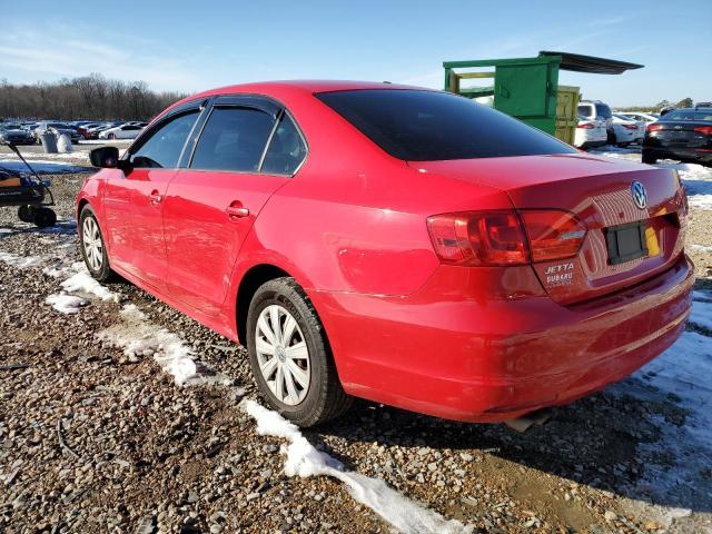 3VW2K7AJ9CM469704 - 2012 VOLKSWAGEN JETTA BASE RED photo 2