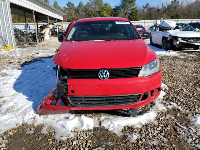 3VW2K7AJ9CM469704 - 2012 VOLKSWAGEN JETTA BASE RED photo 5