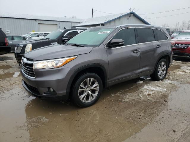 5TDKKRFH4FS097228 - 2015 TOYOTA HIGHLANDER XLE GRAY photo 1