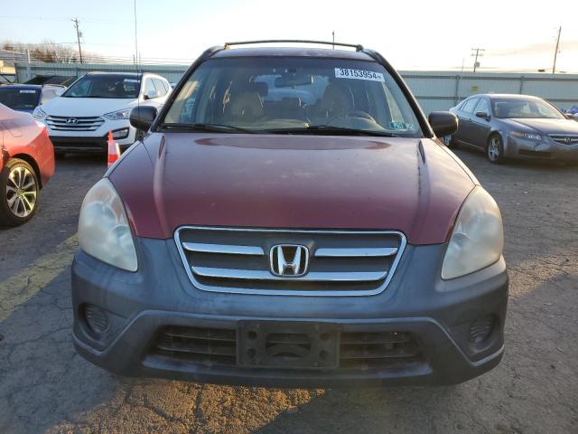 JHLRD785X5C037425 - 2005 HONDA CR-V LX MAROON photo 5