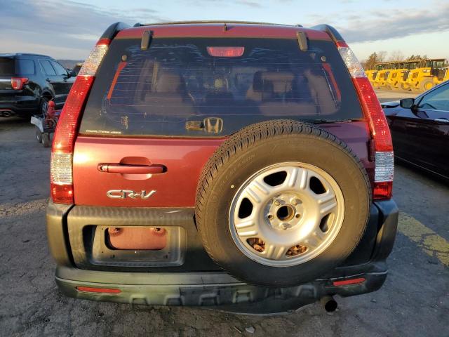 JHLRD785X5C037425 - 2005 HONDA CR-V LX MAROON photo 6