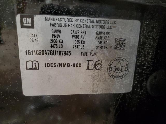 1G11C5SA7GU107945 - 2016 CHEVROLET MALIBU LIM LT 黑色 照片 12