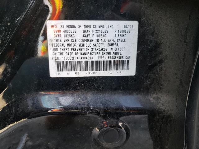 19UDE2F74HA004093 - 2017 ACURA ILX PREMIUM TECH BLACK photo 12