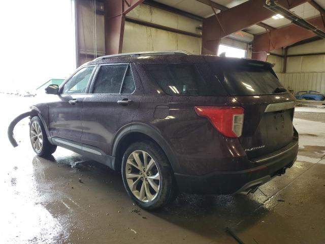 1FM5K8HC7NGA24156 - 2022 FORD EXPLORER PLATINUM BURGUNDY photo 2