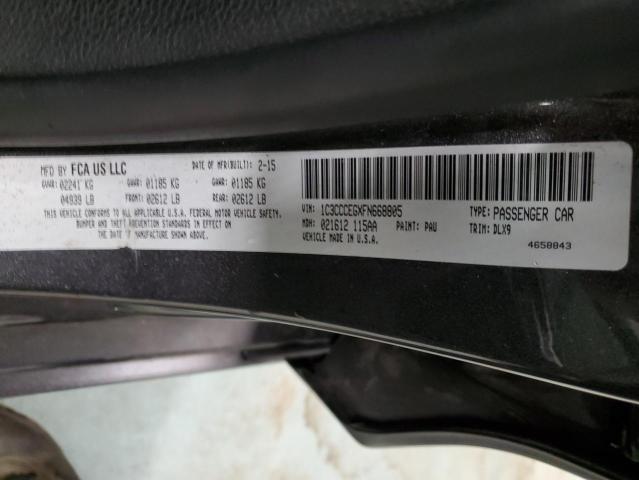 1C3CCCEGXFN668805 - 2015 CHRYSLER 200 C GRAY photo 12