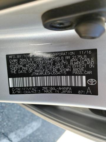 JTNKARJE5HJ534715 - 2017 TOYOTA COROLLA IM SILVER photo 12