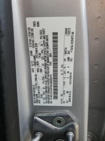 1FMCU0J91DUB55570 - 2013 FORD ESCAPE TITANIUM SILVER photo 12