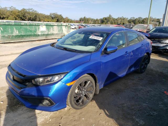 19XFC2F85KE018837 - 2019 HONDA CIVIC SPORT BLUE photo 1