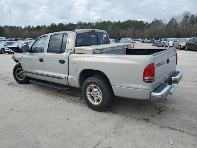 1B7GL2AN0YS700211 - 2000 DODGE DAKOTA QUAD SILVER photo 2