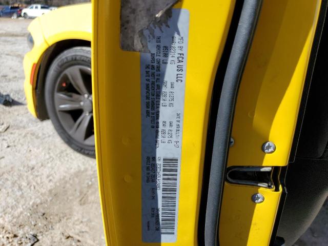 2C3CDXHG9JH124863 - 2018 DODGE CHARGER SXT PLUS YELLOW photo 12