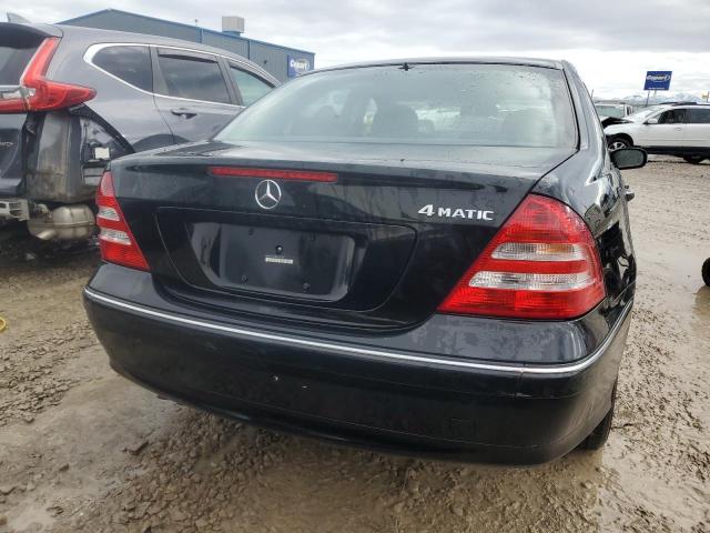 WDBRF92H06F735109 - 2006 MERCEDES-BENZ C 280 4MATIC BLACK photo 6