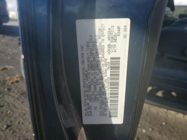 5TBBT44174S448435 - 2004 TOYOTA TUNDRA ACCESS CAB SR5 BLUE photo 12