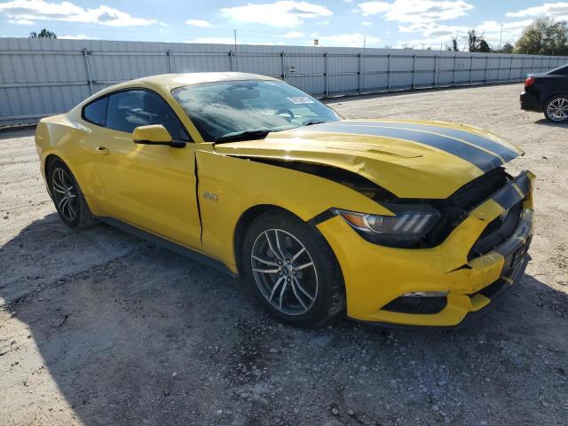 1FA6P8CF0F5434182 - 2015 FORD MUSTANG GT YELLOW photo 4