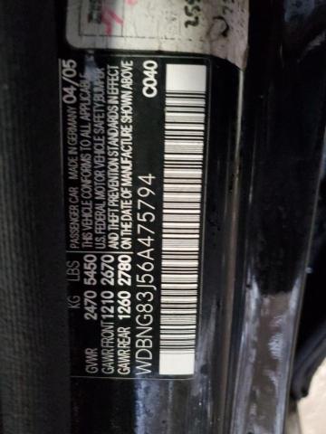 WDBNG83J56A475794 - 2006 MERCEDES-BENZ S 430 4MATIC BLACK photo 12