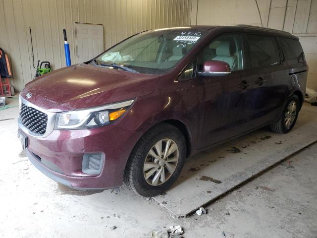 KNDMB5C16H6334846 - 2017 KIA SEDONA LX BURGUNDY photo 1