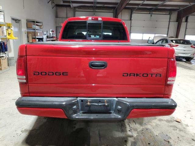 1D7HG38N74S782605 - 2004 DODGE DAKOTA QUAD SPORT RED photo 6