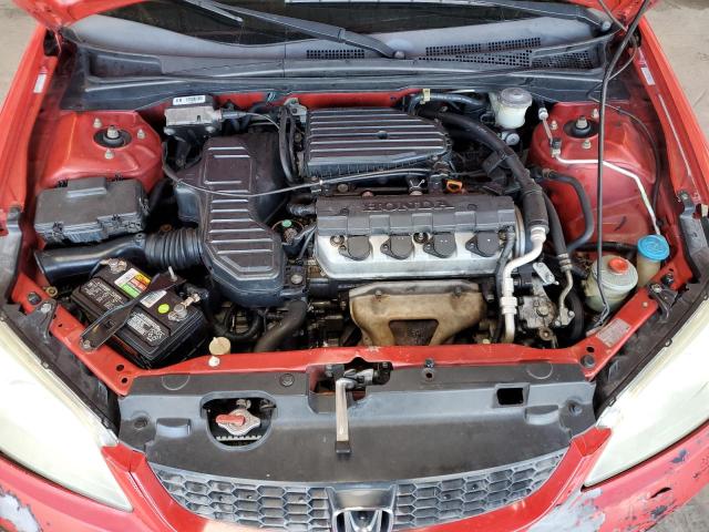 1HGEM22505L052914 - 2005 HONDA CIVIC LX RED photo 11