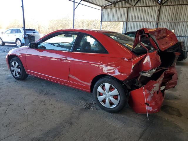 1HGEM22505L052914 - 2005 HONDA CIVIC LX RED photo 2