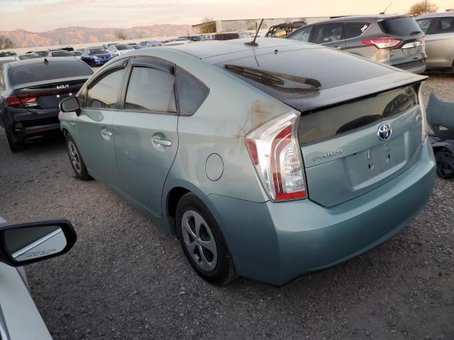 JTDKN3DU8D5591129 - 2013 TOYOTA PRIUS TEAL photo 2