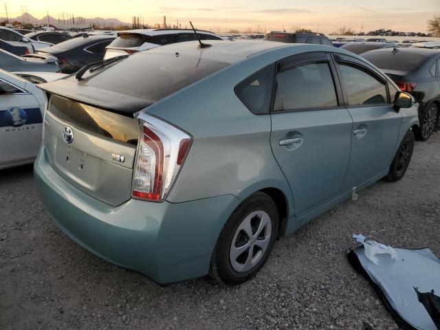 JTDKN3DU8D5591129 - 2013 TOYOTA PRIUS TEAL photo 3